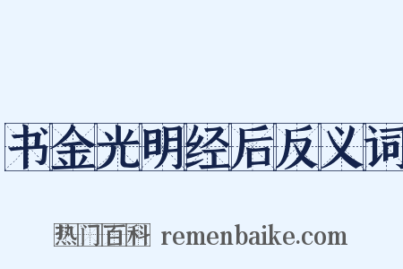 书金光明经后反义词是什么意思的图片